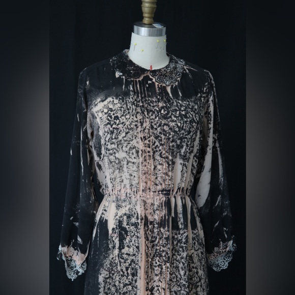 Elegant Black and Cream Dress